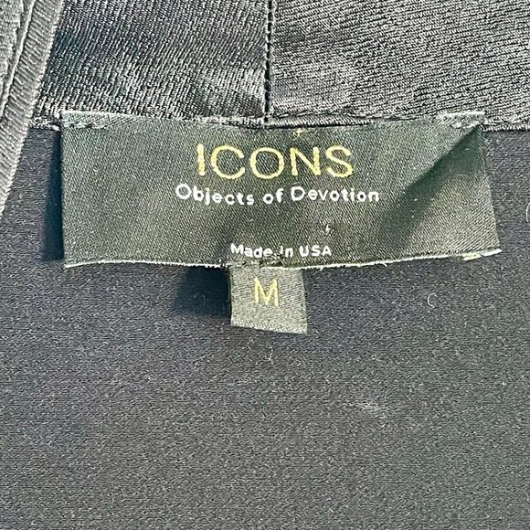 ICONS Objects of Devotion Black Satin Limited Edition Duster Coat / Robe Medium - Picture 5 of 15